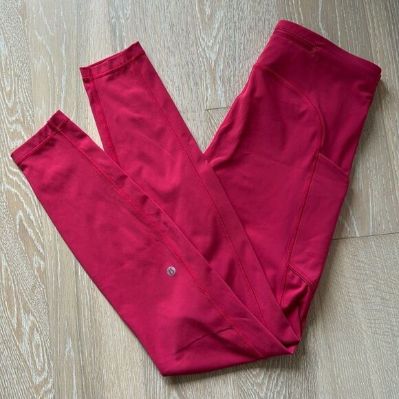 lululemon Speed Up Tights Luxtreme 28" Fuchsia Pink Sz6 - Picture 2 of 13
